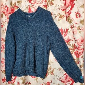 Croft & Barrow Textured Teal Knit Sweater Large